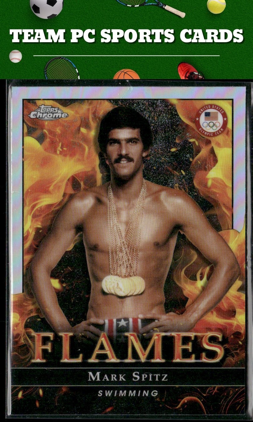 2024 Topps Chrome U.S. Olympics & Paralympic Hopefuls Mark Spitz USA Flames