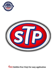 STP MOTORSPORT OIL RACING DRAG VINYL STICKER DECAL BUMPER WINDOW CAR TRUCK 4MM