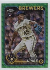2024 Topps Chrome Green Wave Refractor 74/99 Abner Uribe #276 0at1