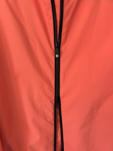 Footjoy Dryjoy Rain Jacket M Womens Coral Full Zip Golf Water Repellent - Afbeelding 5 van 13
