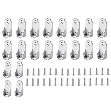 Oval Closet Rod End Supports Flanges Socket for 18x35mm Rods Pack of 20