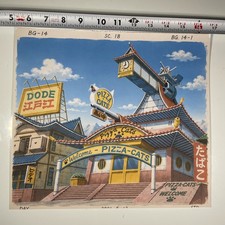 SAMURAI PIZZA CATS  Animation Cel Background ...