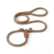 Slip Leads for Dogs  Heavy Duty Dog Training Leash  4 Feet Nylon Rope-Brown