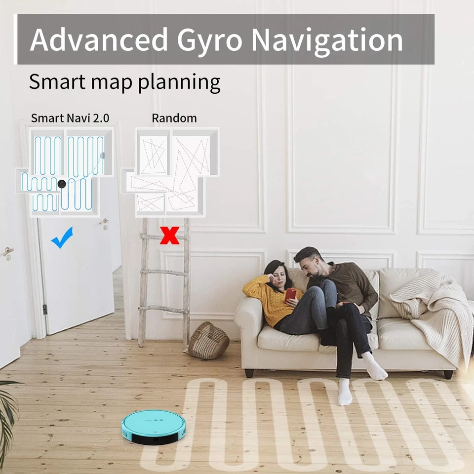 Tecbot S1 Intelligent Sweeping Robot Vacuum Cleaner with Wi-Fi & App Controls - Image 2 of 4