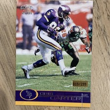 2001 Pacific Cris Carter Minnesota Vikings #235 Retail Ltd Serial Numbered /299