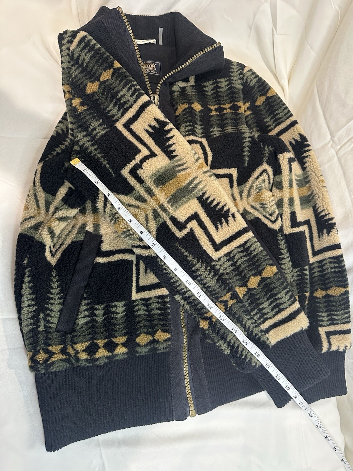 Pendleton woman’s Bomber Jacket aztec Full Zip Bl… - image 5