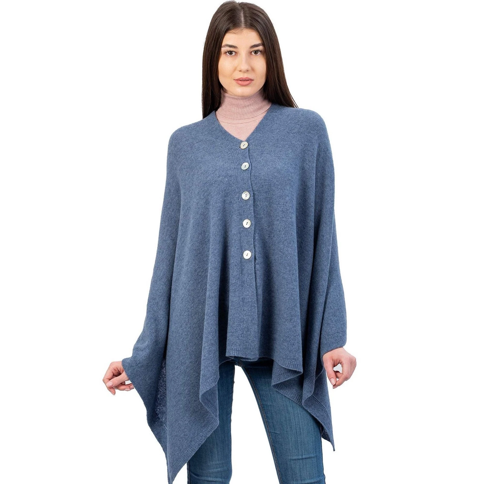 SAOL Women's Shawl Wrap Poncho Knit Lambswool Scarf - Blue, One Size, NWT $90
Opens in a new window