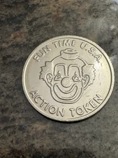 Great Condition Fun Time USA Action Token Arcade Token Brooklyn New York 28mm