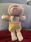 Cabbage Patch Kids 1983 Koosa Peach Pink Cat Doll Rainbow Overalls