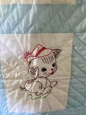 Amish Baby Quilt Embroidered Baby Animals