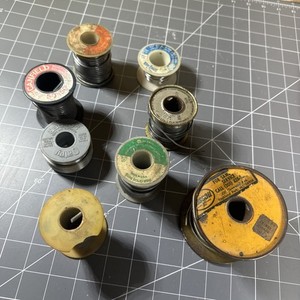 Vintage Lot Of 8 Spools Wire Solder 6 Lbs Balkamp Nassau Gardiner Canfield Oatey