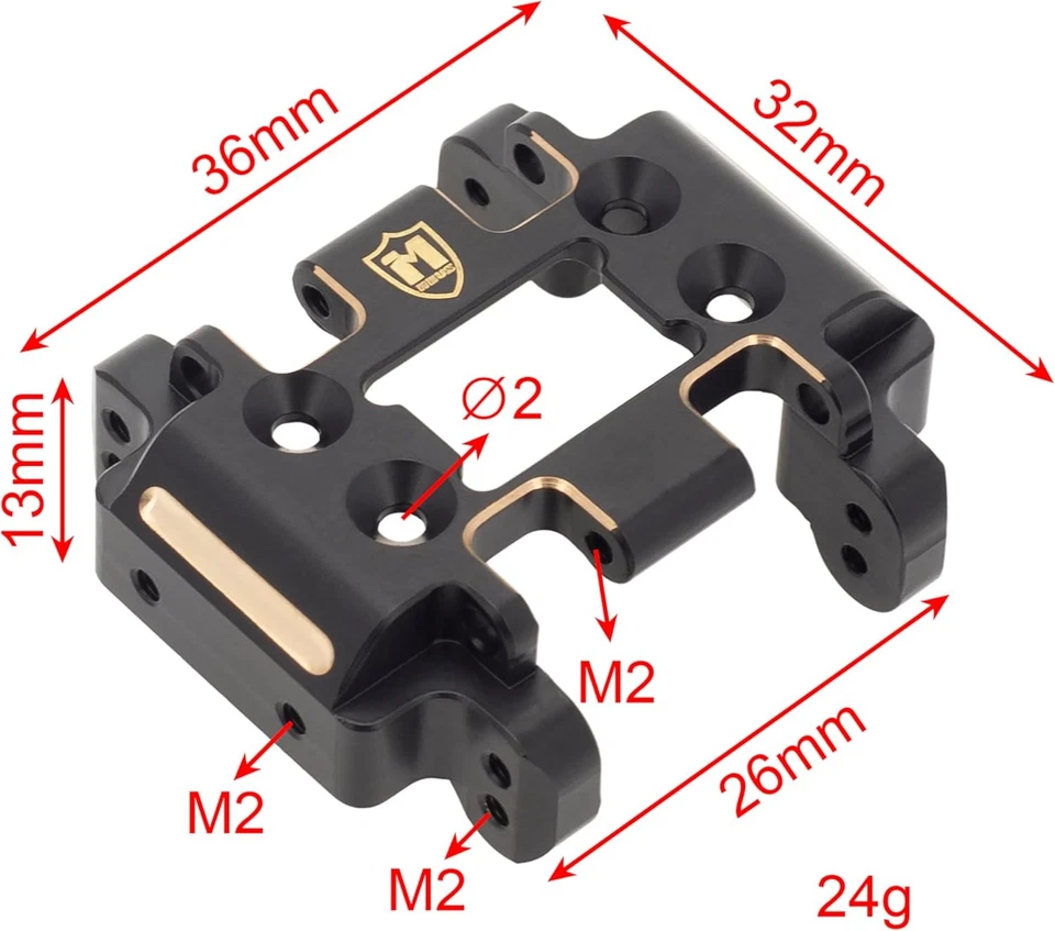 MEUS RACING 23.9g Brass Skid Plate for Redcat Ascent-18 Upgrades 1/18 RC... - Image 3 of 4