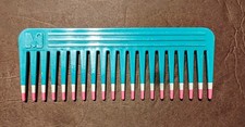 Vintage 80'S/90'S MEBCO Blue/Teal Twice Color Dipped Wide Tooth Detangling Comb