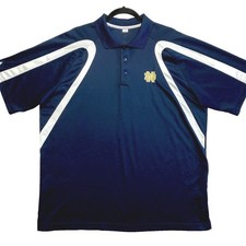 Notre Dame Polo Shirt Mens XL Navy Blue Short Sleeve Fighting Irish