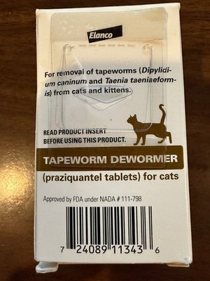 Tapeworm Dewormer for Cats   3 Praziquantel Tablets for Kittens 6 Weeks+