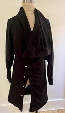 Premonition Black Long Sleeve Long button Up  Shirt Dress  Size Small
