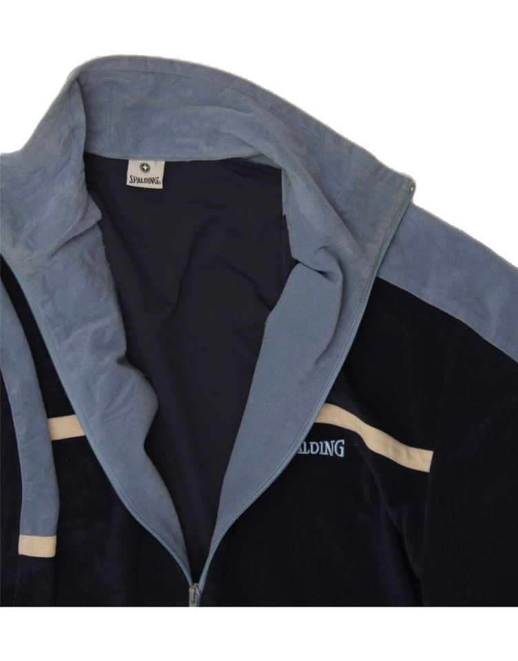 Chaqueta polar SPALDING para hombre UK 42 XL azul marino bloque de color poliéster AV03 Foto 4 de 4