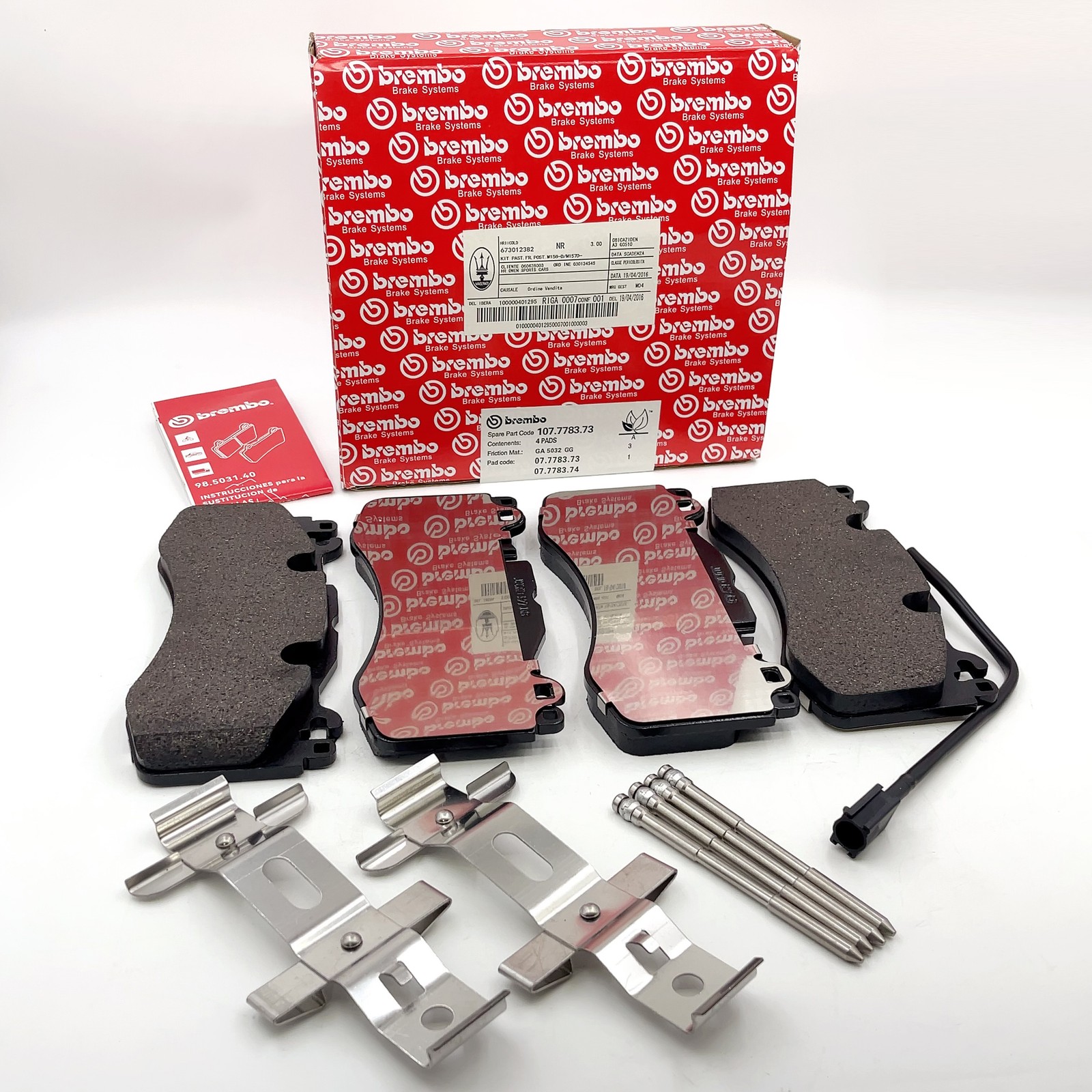 Maserati Ghibli Front Brake pad sets Set P/N 673012382