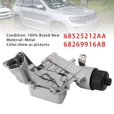 68525212AA Oil Filter Housing Oil Cooler Pour Jeep Grand Cherokee WK2 3.0 CRD