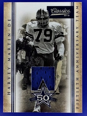 2010 Panini Classics - Harvey Martin GAME WORN Patch /50 #14 (MEM) COWBOYS