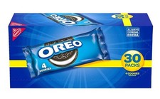 OREO Chocolate Sandwich Cookies, 30 Snack Packs 4 Cookies Per Pack 