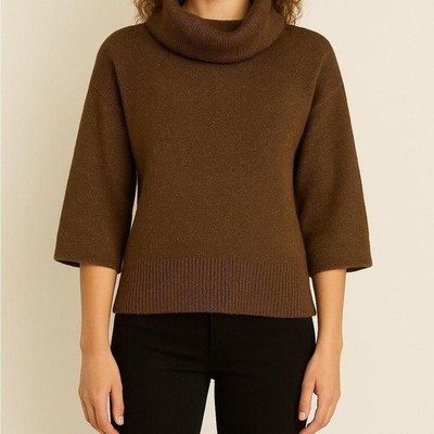 Anne Klein Brown Wool Blend 5599