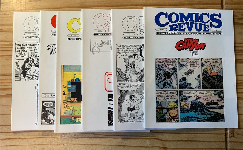 COMICS REVUE LOT OF 6 # 137, 139 TO 143 , TARZAN, MODESTY BLAISE, PHANTOM VFN