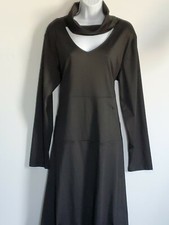 Women’s Maxi Cowl/V-Neck Maxi Dress Size 3X Black Long Sleeve