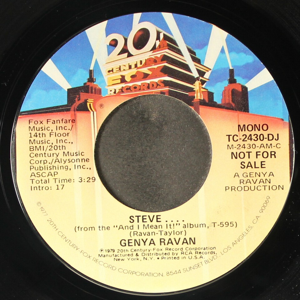 GENYA RAVAN: steve.... / mono 20TH CENTURY 7