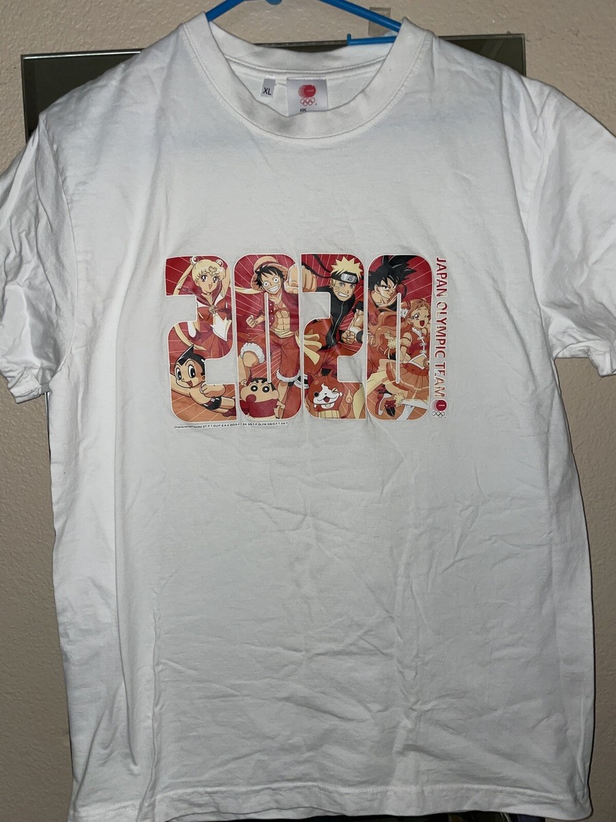 RARE Tokyo 2020 Olympic Games Anime Characters T-Shirt XL ~ JOC