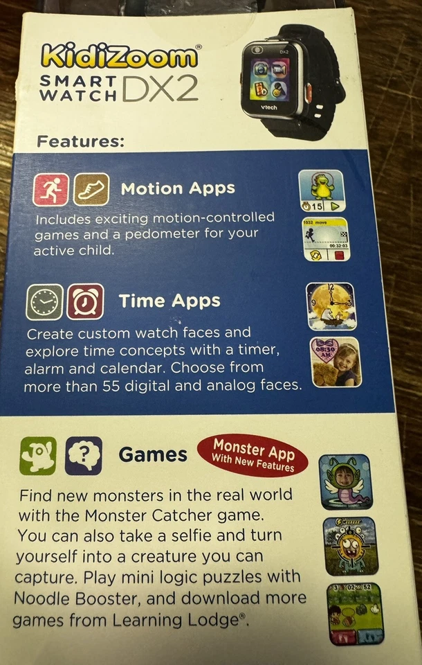 VTech KidiZoom Smartwatch DX2, Dual Camera, BLACK  Age 4+ - Image 3 of 4