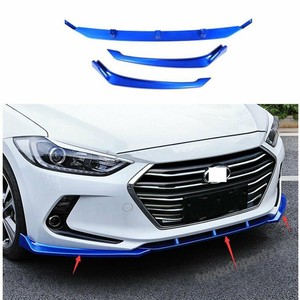 Fit For Hyundai Elantra 2017 2018 ABS Car Exterior Front Bumper Lip Spoiler Trim