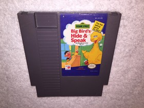 Big Bird Hide & Speak Sesame Street (Nintendo NES) Game Cartridge Excellent!