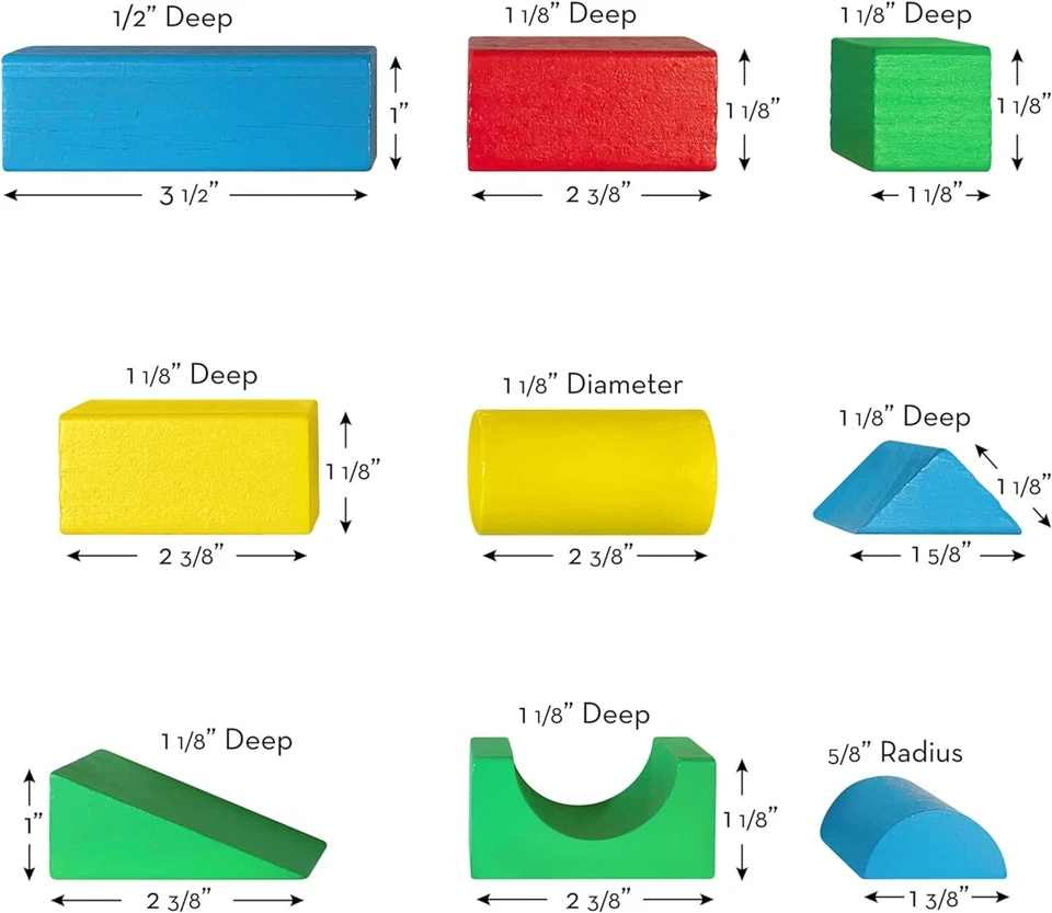 100 Piece Melissa & Doug Wooden Building Blocks Toy Set Classic Toys Kids New - Image 4 of 4