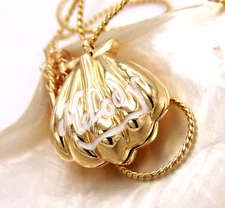 Mermaid Melody Locket Seashell Necklace Inspired from the Little Mermaid Ariel