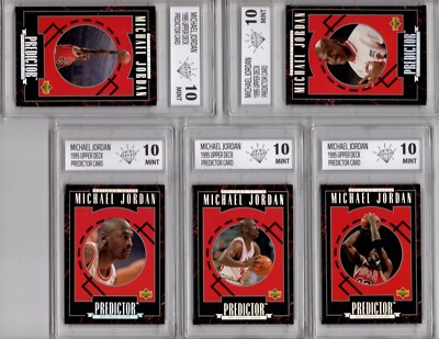 5 CT 1995 UPPER DECK PREDICTOR MICHAEL JORDAN #R1 R2 R3 R4 R5 GRADED 10 MINT 