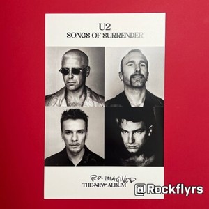 U2  SONGS OF SURRENDER 11” X 17” Record Store Promo Poster. BONO