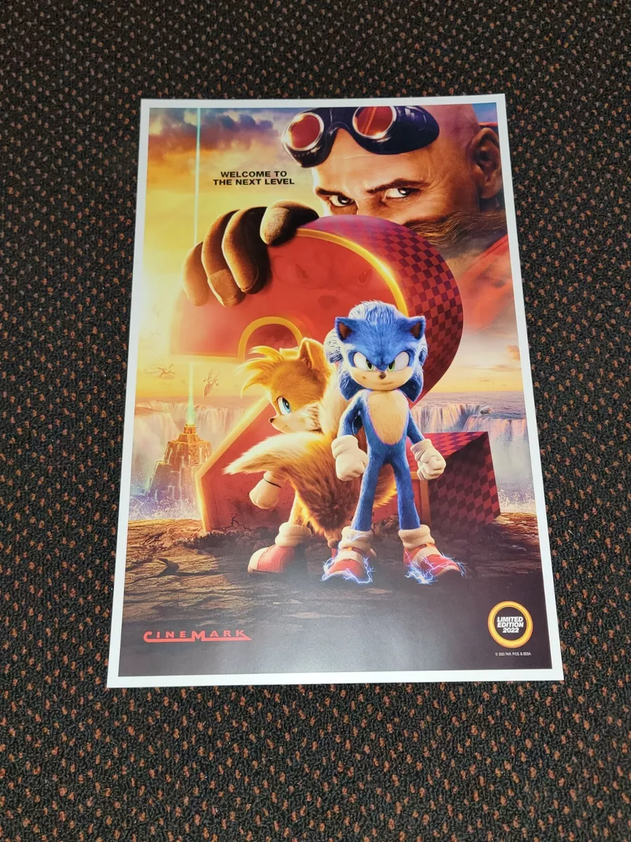 Sonic the Hedgehog 2 2022 27x40 DOUBLE SIDED ORIGINAL MOVIE POSTER