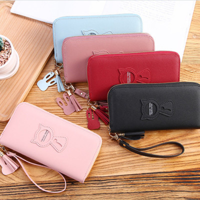 US Womens Long Wallet Zipper Phone Holder Bag with Wirstlet Strap Card Organizer