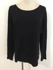 Joan Vaas Studio Crewneck Sweater Knit Top Black Size M