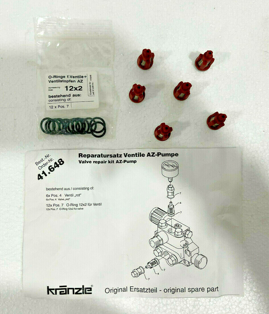 2 Nos X Kranzle 41648 Valve repair kit for AZ pump eBay