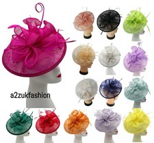Women's Large 25cm Fascinator Headband and Clip Hat Wedding Day Race Royal Ascot
