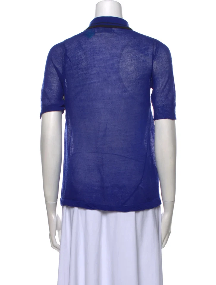 A.L.C. Camisa Polo Mujer XS Azul Lana Informal Manga Corta Cuello Rendimiento Foto 3 de 3