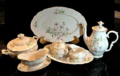 Bohemia Ceramic BOH25 Pink Daisy Bouquet Fine Czechoslovakia China