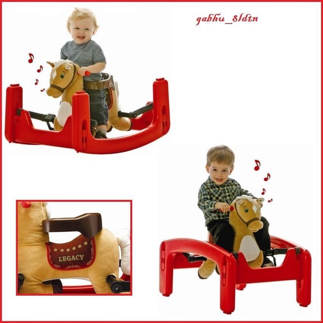 Pony Rider Toy Rocking Spring Horse Ride Ons Rocker Safety Seat w/Sound