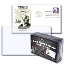 First Day Cover FDC #6 Toploaders 7 x 4 1/16 25 Semi Rigid Holders Envelope BCW