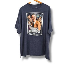 T-shirt grafica Mister Rogers Hello Neighbor serie TV blu erica 2XL