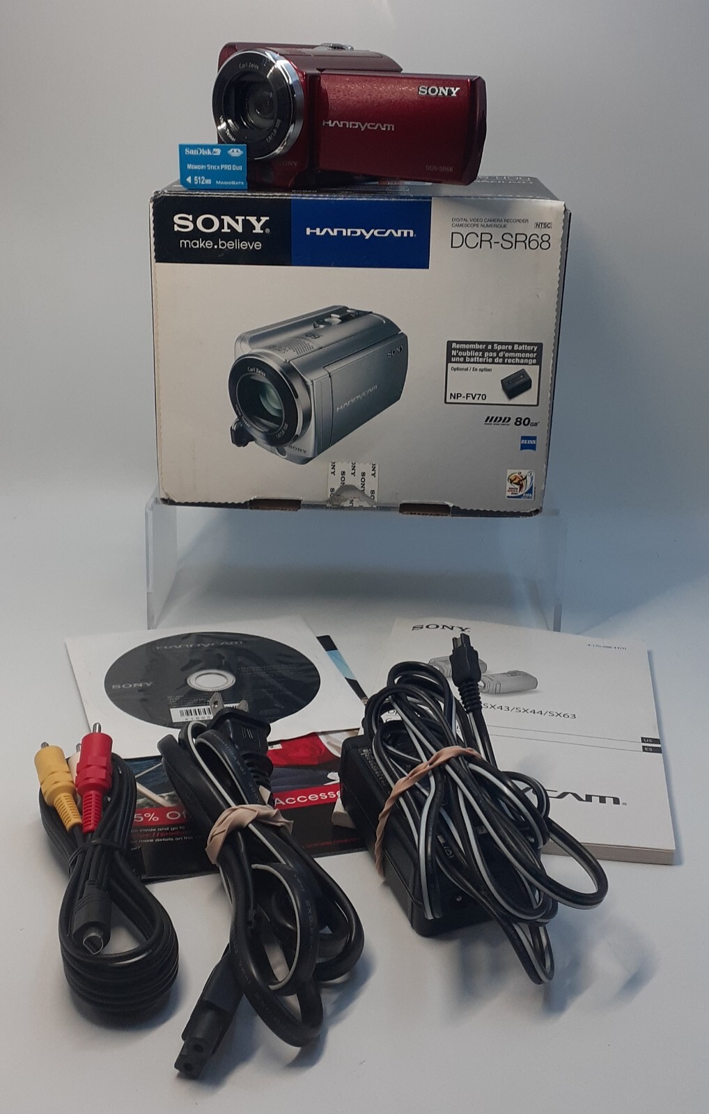 Sony Handycam DCRSR68, Battery & Charger & Sony Memory Stick Duo eBay
