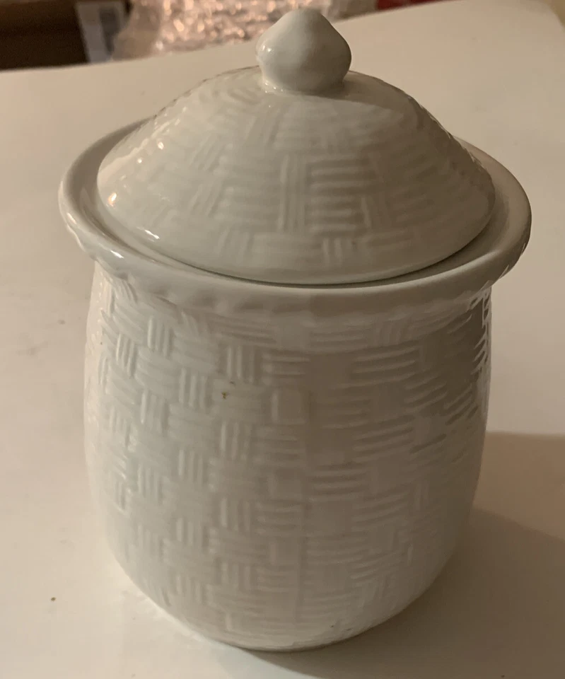 Home Trends Tarro Blanco con Tapa de Corcho Bote Galletas Cocina Almacenamiento Foto 2 de 4