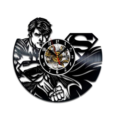 Superman Vinyl Wall Clock - Retro Decor - Unique Home Accent - Perfect Gift